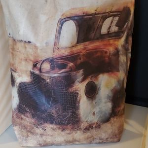 The in the addiction old truck canvas tote